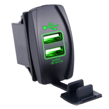 Waterproof Universal Carling Style Rocker for Toyota Dual USB Charger